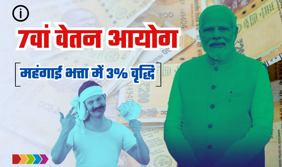 7वां वेतन आयोग महंगाई भत्ता 2024— 1 करोड़ केंद्रीय कर्मचारियों के लिए बड़ी खुशखबरी! 3% तक बढ़ सकता है महंगाई भत्ता